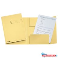   Esselte A4 3 pólyás karton irattartó mappa, sárga, 275 g prespán karton