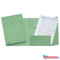  Esselte A4 3 pólyás karton irattartó mappa, világoszöld, 275 g prespán karton