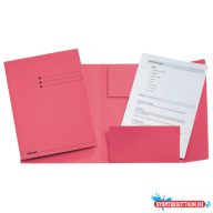   Esselte A4 3 pólyás karton irattartó mappa, rózsaszín, 275 g prespán karton