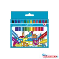   Rostirón, filctoll készlet, Connect Jumbo 12 különféle Szín