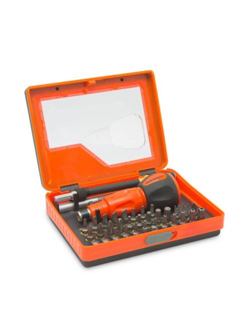 Ratchet mini screwdriver set with 36 bit heads / 10829 /