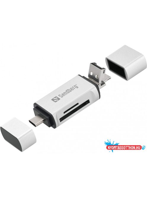 Sandberg Card Reader USB-C+USB+MicroUSB