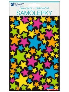 Hologramos csillagos matrica, 21x14 cm