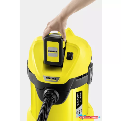 Karcher WD 3 Battery Set EU-II Száraz-nedves, akkumulátoros porszívó