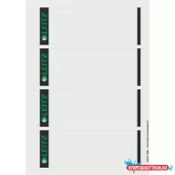   Leitz Cserecímke, iratrendezőhöz, öntapadó, 61x192 mm, LEITZ, szürke