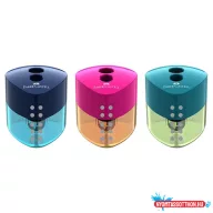   Hegyező FABER-CASTELL Grip 2 lyukú áttetsző trendi színekben