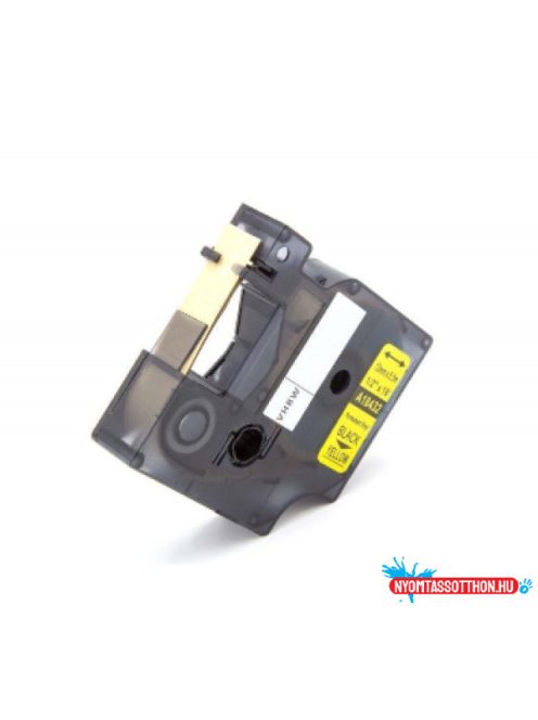 Utángyártott DYMO 18432 f.szalag 12mm x 5,5m sárga-fekete #S0718450