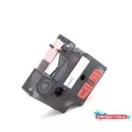   Utángyártott DYMO 18438 f.szalag 12mm x 5,5m piros-fekete #S0718450