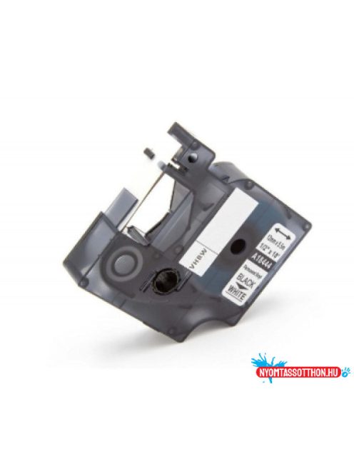 Utángyártott DYMO 18443 f.szalag 9mm x 5,5m fehér-fekete #S0718470