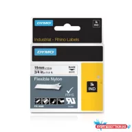 DYMO Rhino 18489 f.szalag 19mm x 3,5m /o/ fehér-fekete
