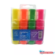   Szövegkiemelõ lapos testû készlet, Bluering(R), 4 különféle  szín