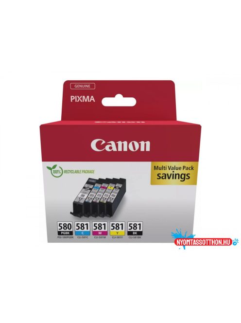 Canon PGI-580 + CLI-581 Tintapatron Multipack 1x11,2 ml + 4x5,6 ml (Eredeti)