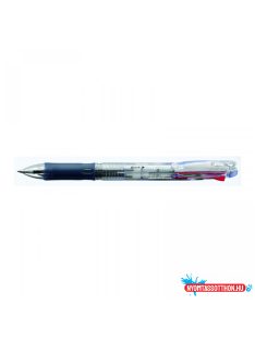   Golyóstoll átlátszó test, Zebra Clip on Slim 4C 4 színû