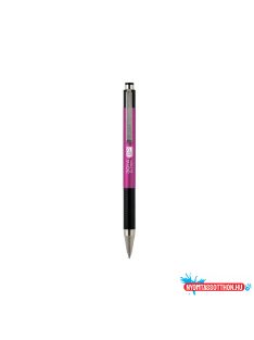   Golyóstoll 0,7mm, metál pink test, Zebra F301A, írásszín kék