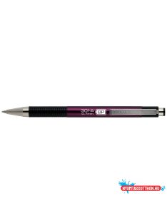   Golyóstoll 0,7mm, metál mályva test, Zebra F301A, írásszín kék