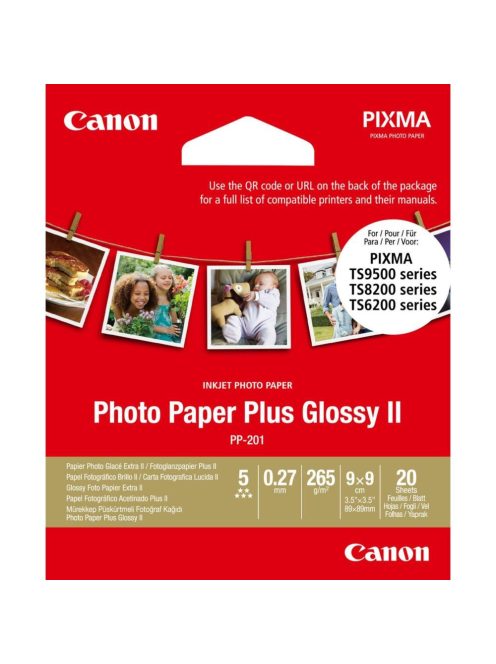 Canon 9x9 PP201 20 sheets 265g Gloss Photo Paper