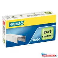 Rapid 24/6 STANDARD tűzőkapocs, horganyzott, 1000db/doboz