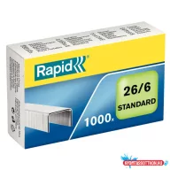 Rapid 26/6 STANDARD tűzőkapocs, horganyzott, 1000db/doboz
