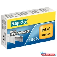 Rapid 26/6 STRONG tűzőkapocs, horganyzott, 1000db/doboz