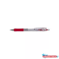 Golyóstoll 0,5mm, Zebra Tapli clip Eco, írásszín piros