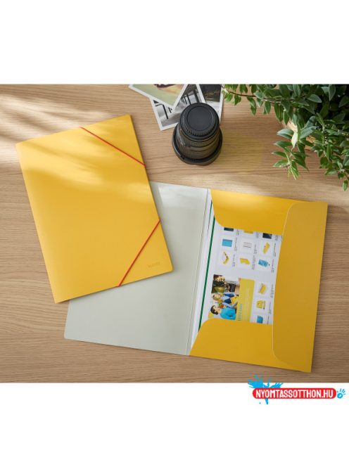 Leitz COSY Soft touch karton gumis mappa, A4, meleg sárga
