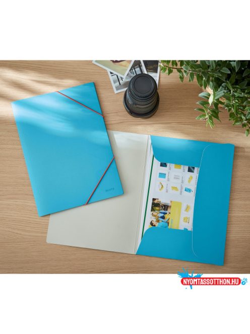 Leitz COSY Soft touch karton gumis mappa, A4, nyugodt kék