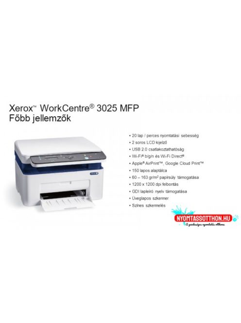 Xerox WorkCentre 3025V_BI Wifi mono MFP smooth roof