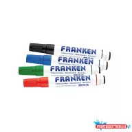   Táblamarker készlet, 1-3mm, kerek, antibakteriális mágneses, Franken, 4 különféle szín
