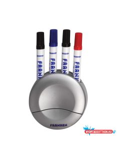   Mágneses táblatörlõ és táblamarker tartó kerek 4 db marker tárolására alkalmas Franken