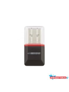 Adapter USB A 2.0 - Micro SD, fekete