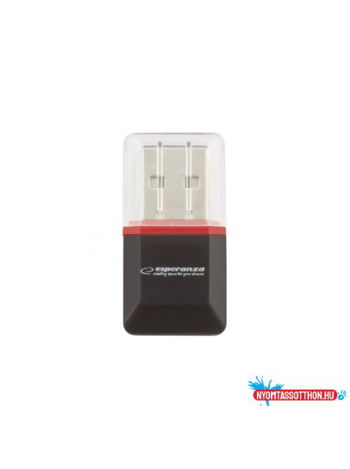 Adapter USB A 2.0 - Micro SD, fekete