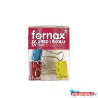   Binderkapocs 25mm, BC-31, 4 db mûanyag dobozban, Fornax színes