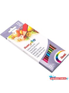   Színes ceruza készlet, hatszögletû Pentel 12 különféle szín