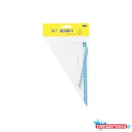   Vonalzó készlet, Educa háromszög 18cm, 2 db ( 45°/60° ) közepes, bliszteres