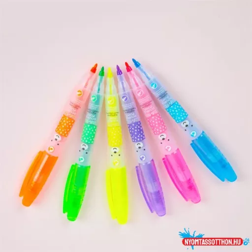 Mosolygó macis szövegkiemelő (6 darabos)