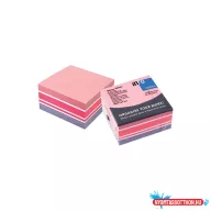   Jegyzettömb öntapadó, 75x75mm, 400lap, 5654-69 Info Notes pasztell fehér,pink, lila