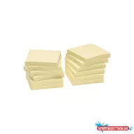   Jegyzettömb öntapadó, 75x75mm, 12x100lap, újrahasznosított 5654-11 Info Notes, sárga