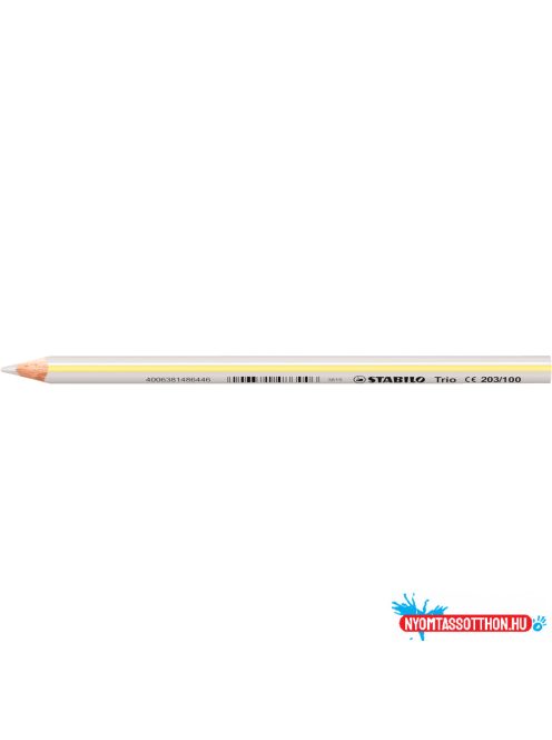 Színes ceruza vastag háromszögletû Stabilo TRIO 203/100 fehér
