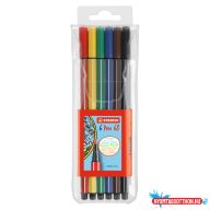   Rostirón, filctoll 1mm, M STABILO Pen 68, 6 különféle szín