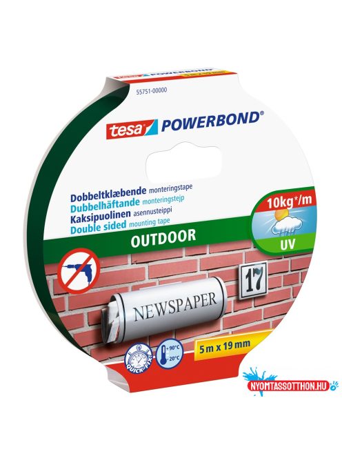 Ragasztószalag, rögzítószalag kültéri 19mmX5m PowerBond Tesa