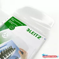   Genotherm lefûzhetõ, A4, 170 micron jumbo narancsos felül behajtható fülel Leitz 5 db/csom