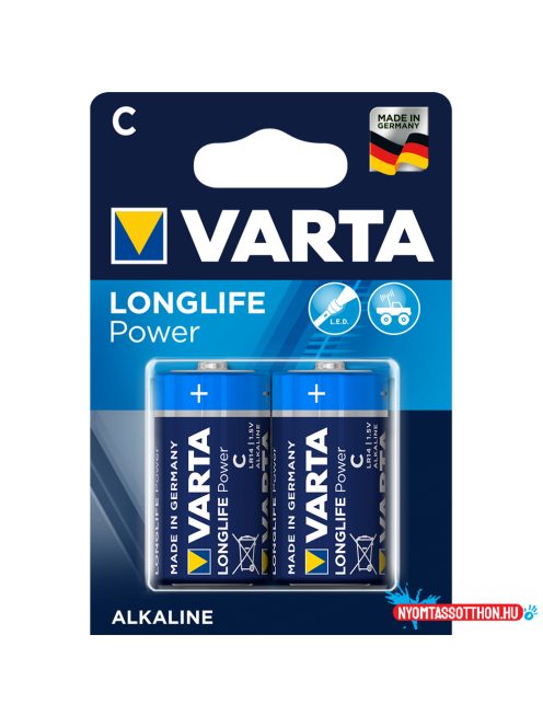 Elem C Baby LR14 Longlife Power 2 db/csomag, Varta