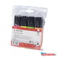   Szövegkiemelő 1-5mm, vágott hegyű,lapos test, A-Series 4-es készlet