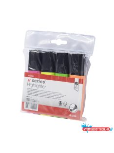   Szövegkiemelő 1-5mm, vágott hegyű,lapos test, A-Series 4-es készlet