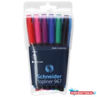   Rostirón, tûfilc készlet, 0,4mm, Schneider TopLiner 967, 6 klf. szín