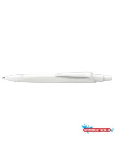  Golyóstoll nyomógombos 0,5mm, fehér test Schneider REco M, írásszín kék
