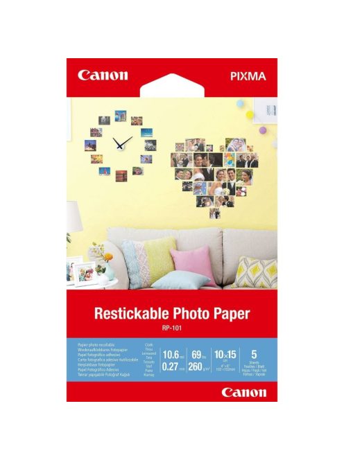 Canon 10x15 RP101 5 sheets 260g removable photo stickers