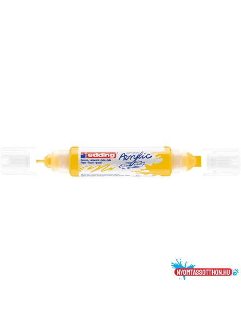 Akril marker 2-3mm, és 5-10mm, 3D kétvégû Edding 5400 citromsárga