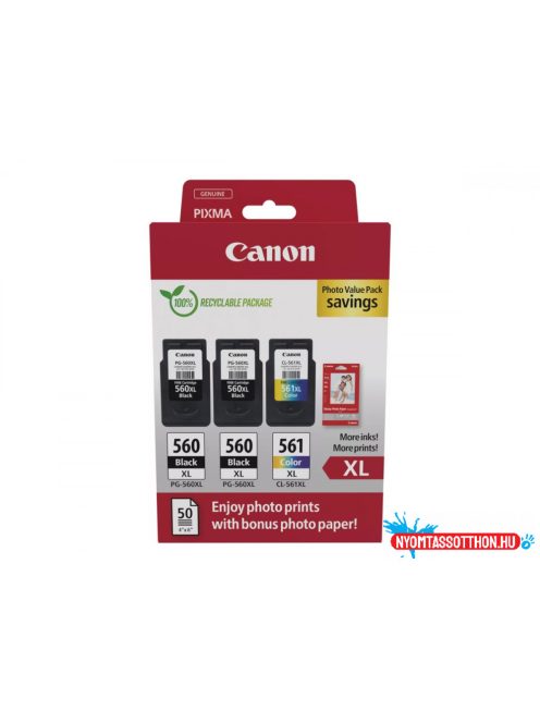 Canon PG-560XLx2 + CL-561XL Tintapatron Multipack 2x14,3 ml + 1x12,2 ml