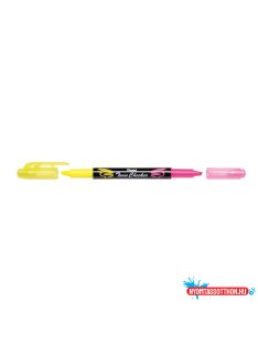   Szövegkiemelő kétvégű 1/3,5mm, vágott hegyű, Pentel sárga/pink